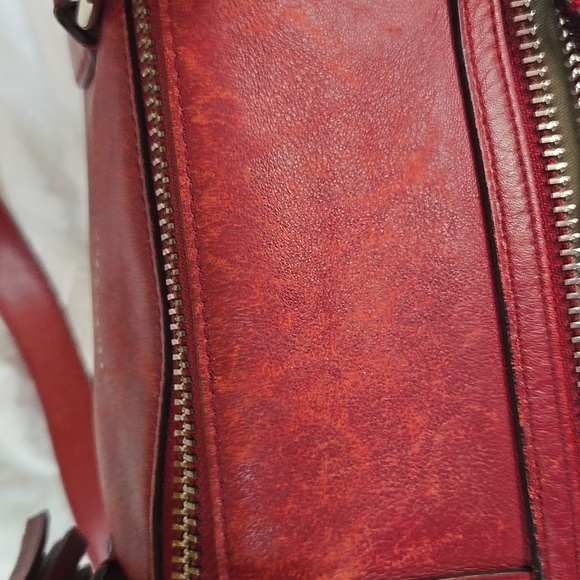 Coach Women's Burgundy Leather Handbag - Picture 9 of 12